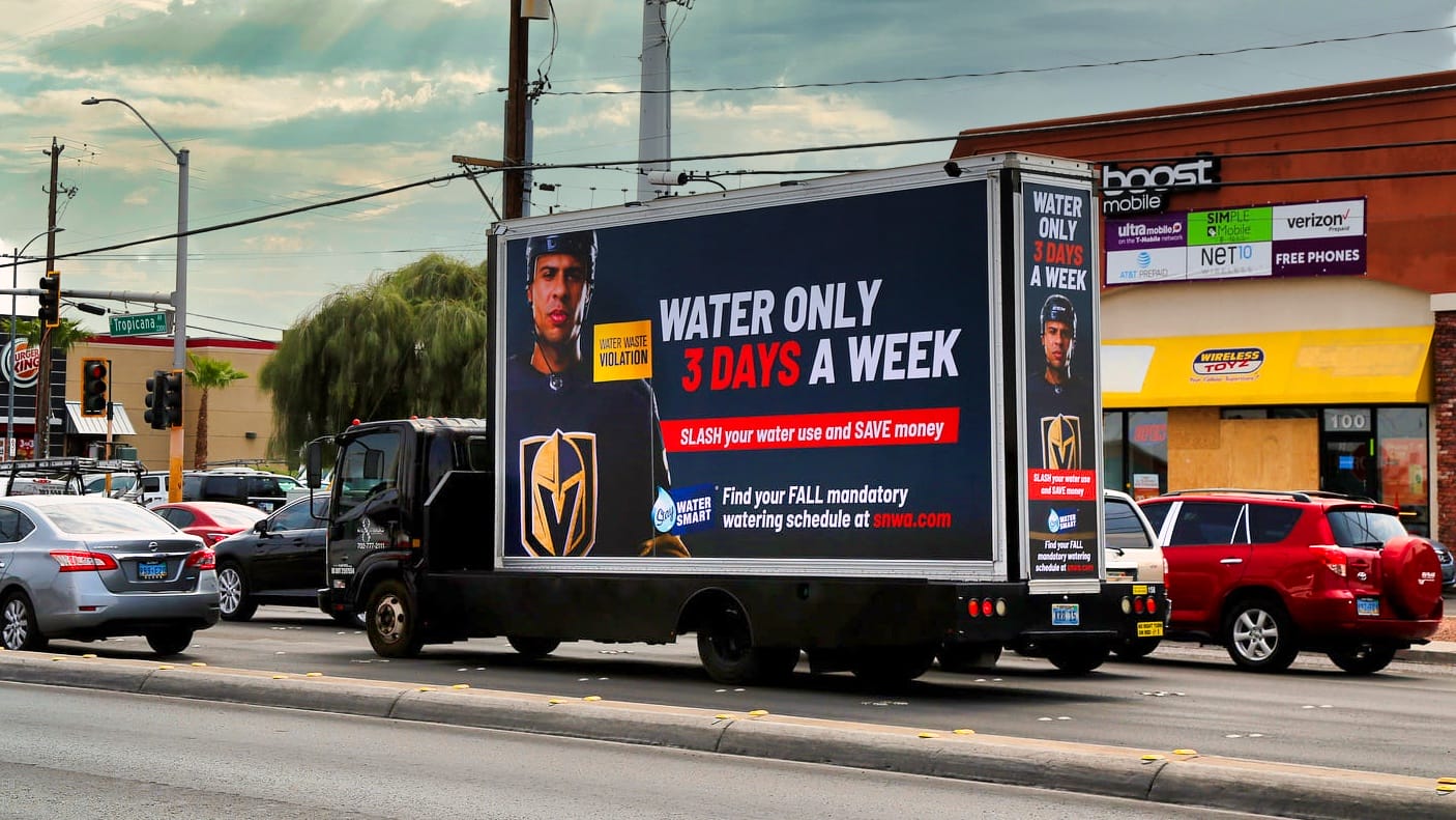 Public service announcements on mobile billboards in las vegas