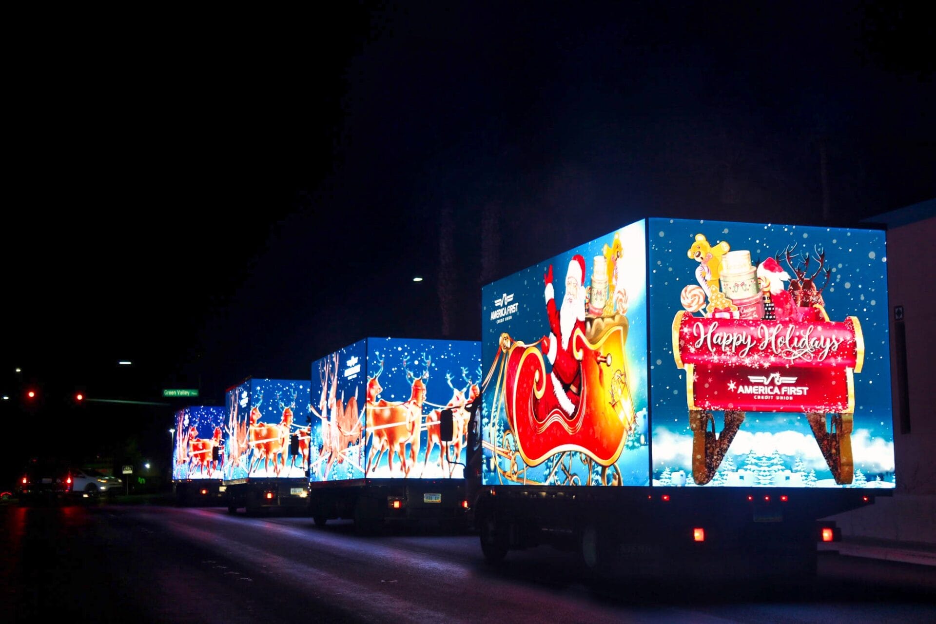 Christmas billboard caravan