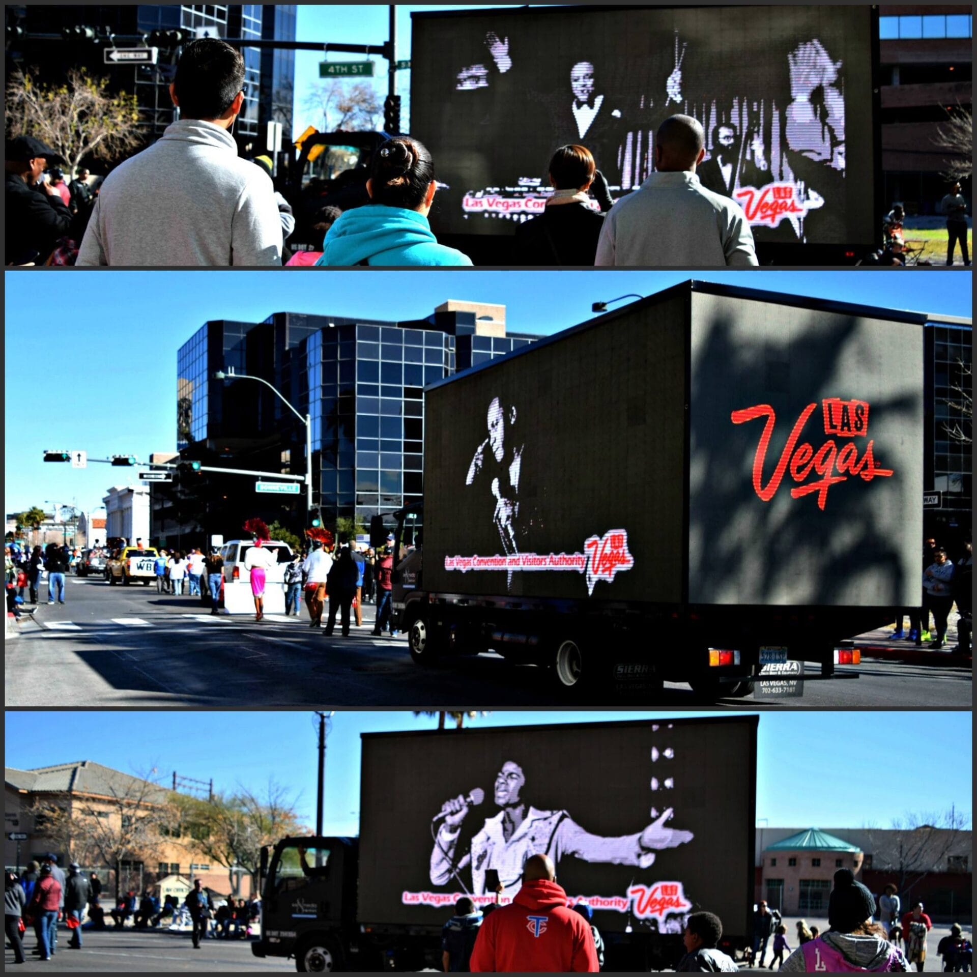 Ls Vegas parade with mobile billboards