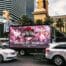 Mobile billboard advertising UNLV event on Las Vegas Strip