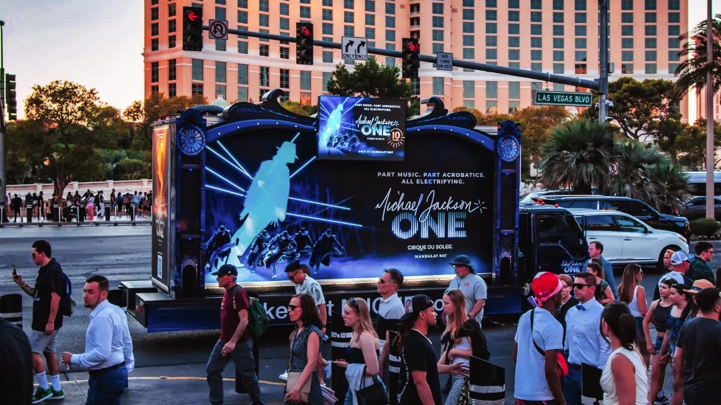 Michael Jackson ONE 3D mobile billboard in Las Vegas