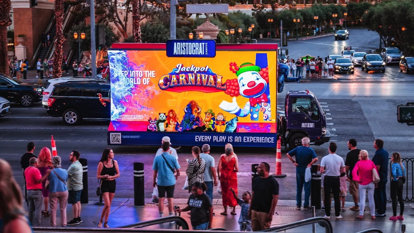 Trackable mobile billboard in Las Vegas