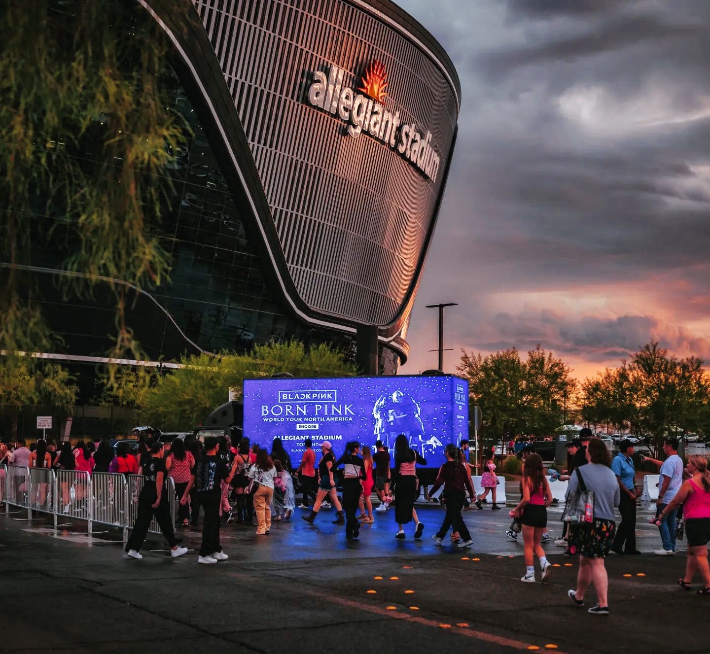 Street Barricade for Born Pink at Allegiant Stadium in Las Vegas