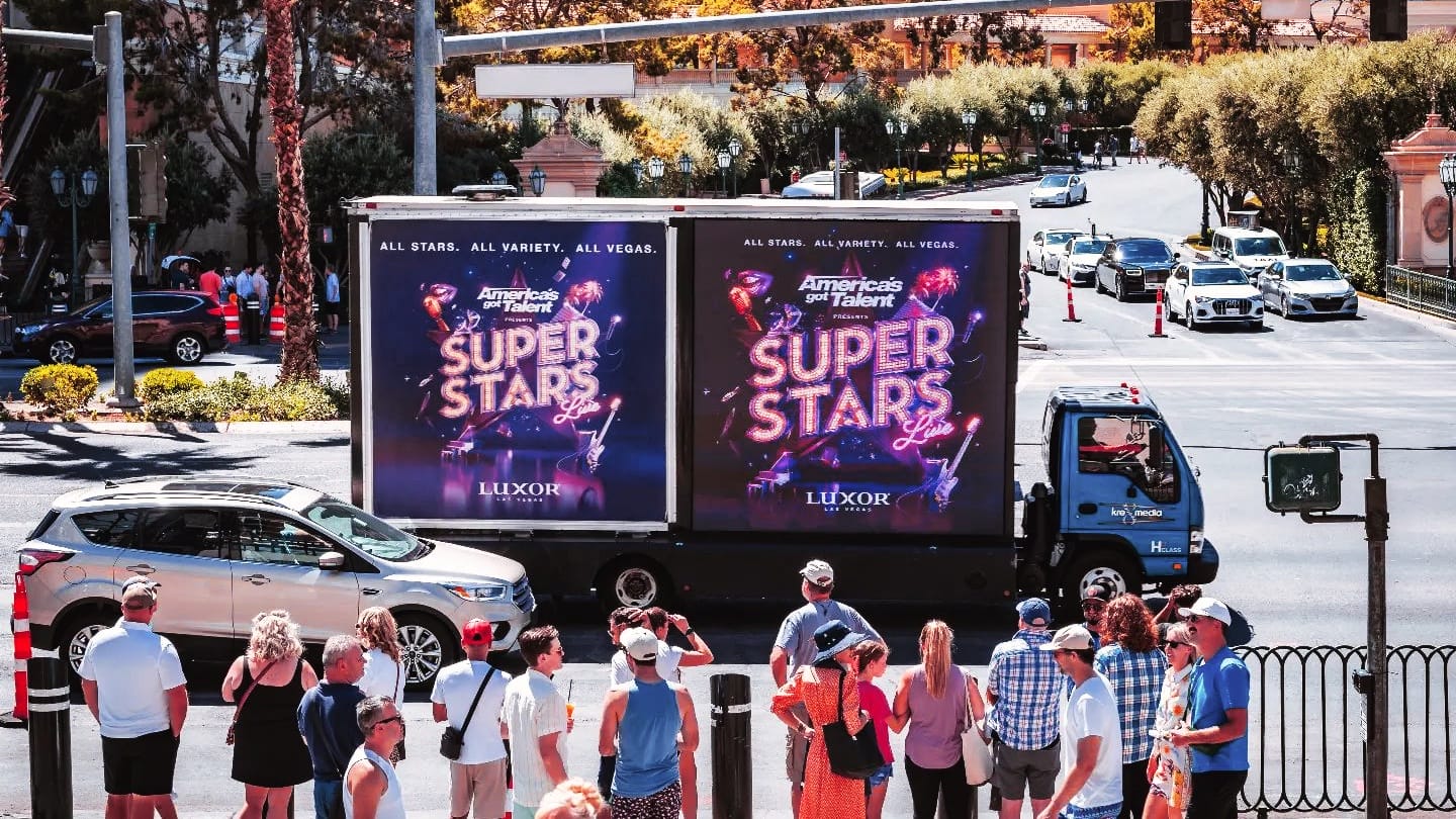 Mobile billboard for Super Stars event in Las Vegas