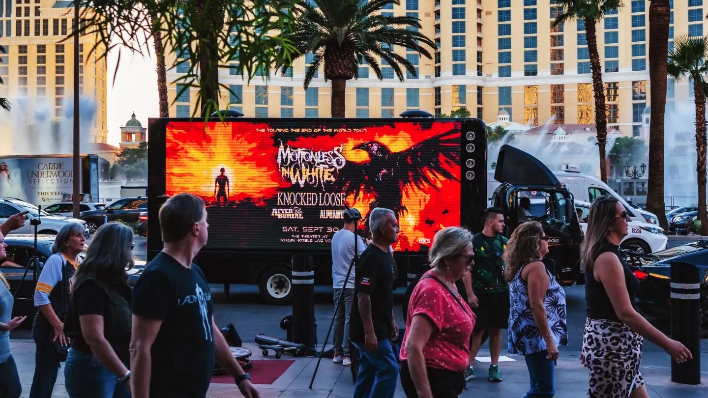 Bright Digital Mobile Billboard on the Las Vegas Strip