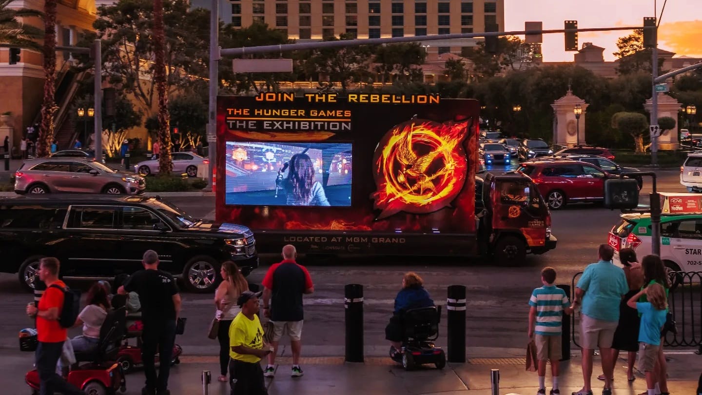 Hunger Games Digital Mobile Billboard Truck in Las Vegas