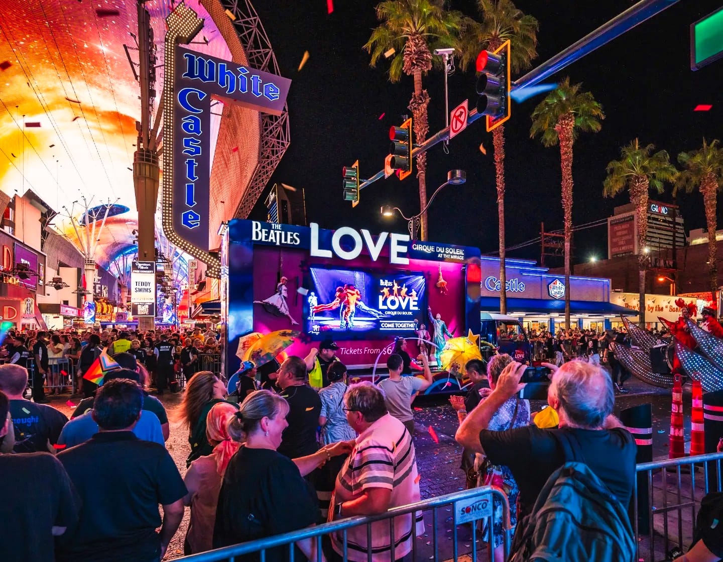 Beatles Love Mobile Billboard on the Las Vegas Strip