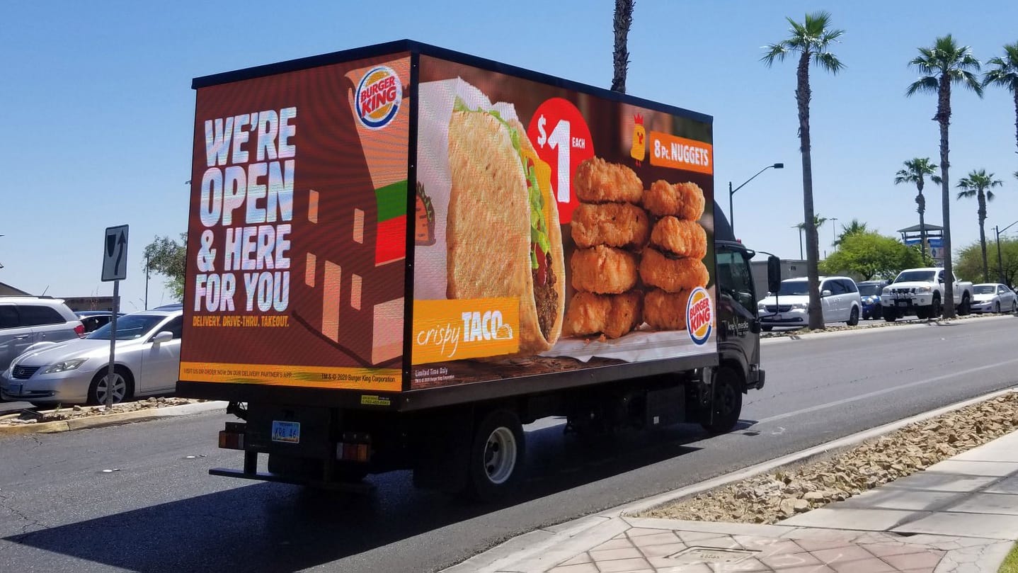 Small business advertisement truck in las vegas