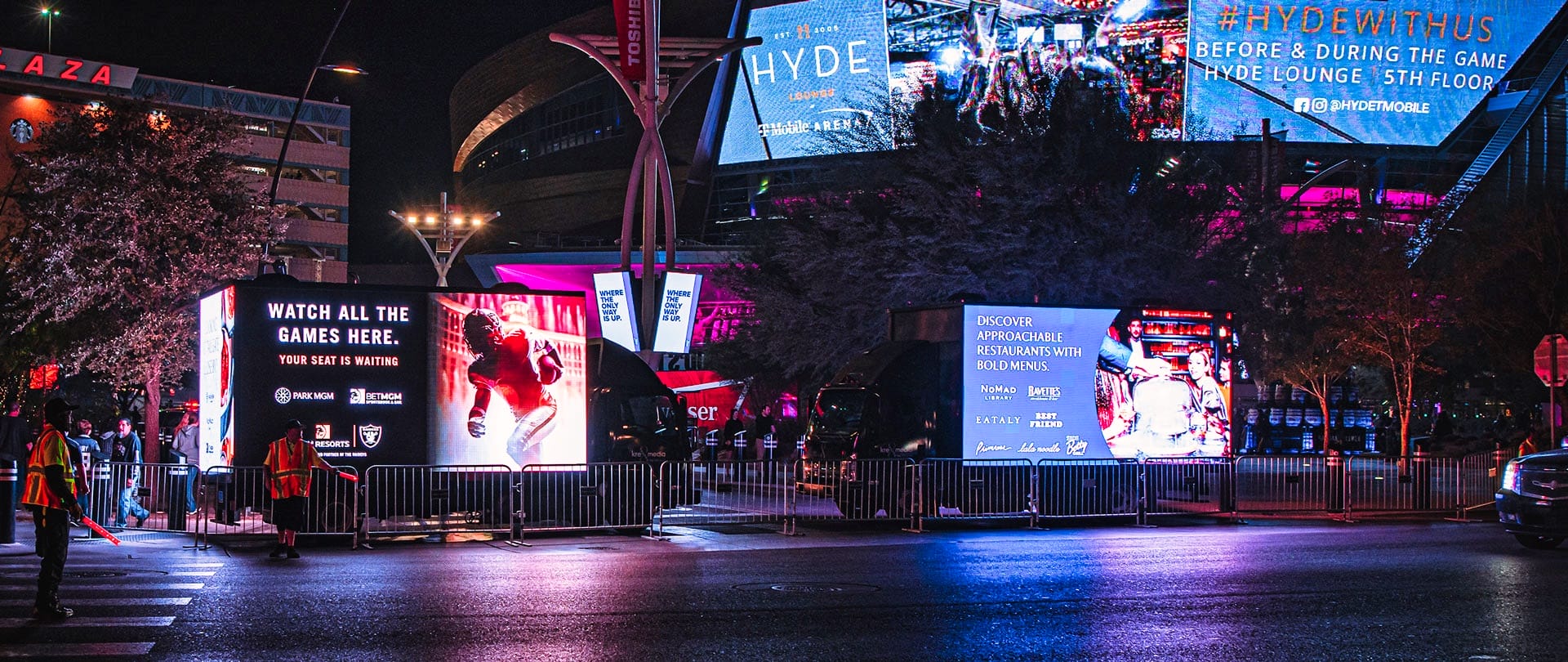 Las Vegas pedestrian traffic safety barricades