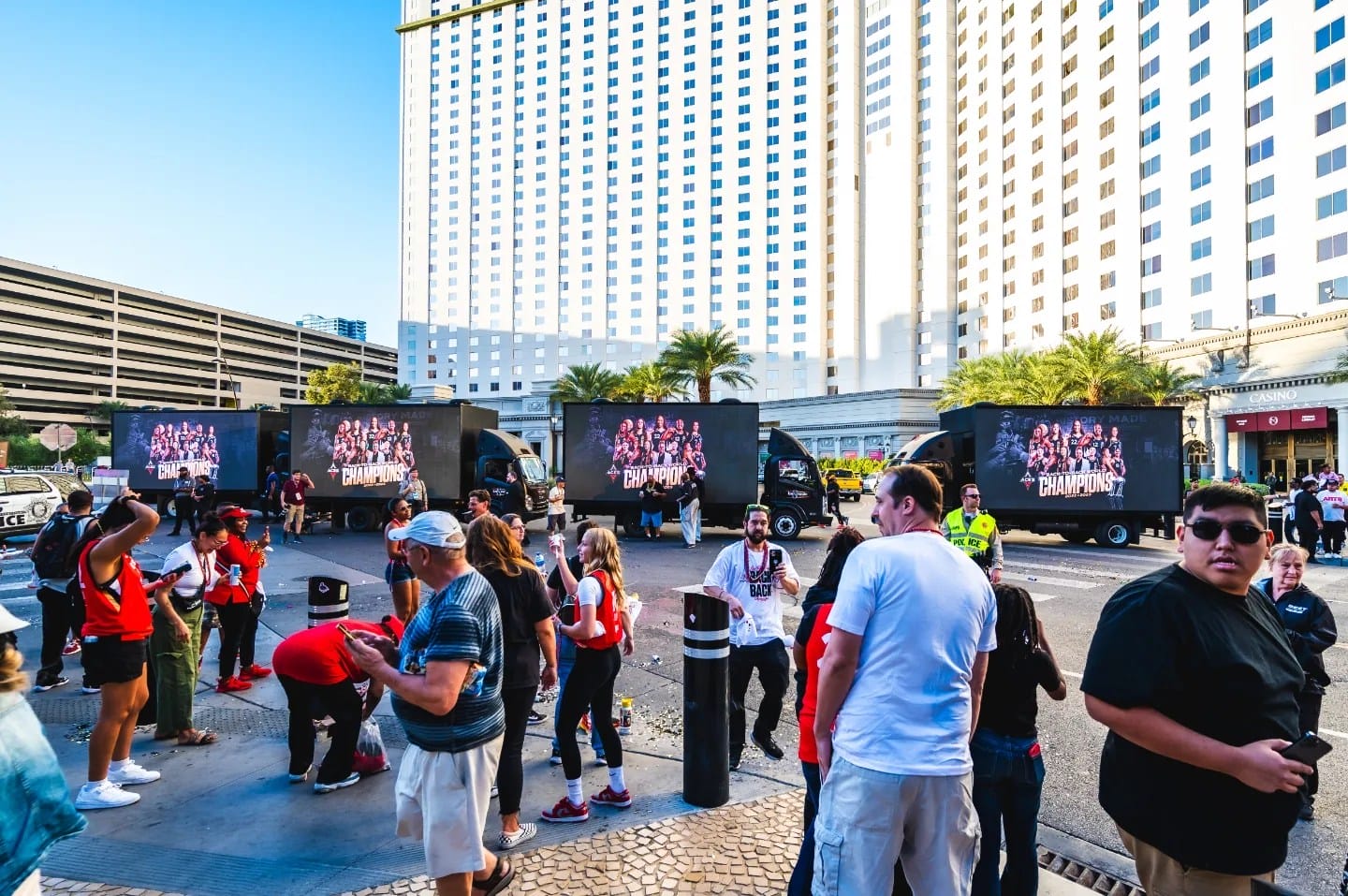 Safety street barricade in Las Vegas