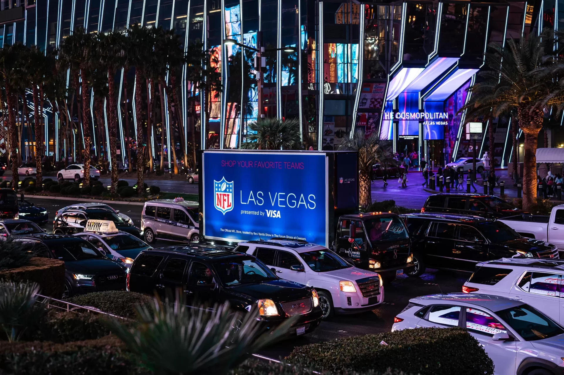 Static Mobile Billboard on the Las Vegas Strip