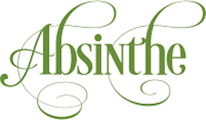 Absinthe Elegant green 'Absinthe' script logo with swirls