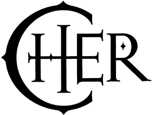 Cher Logo with the word CHER in ornate font