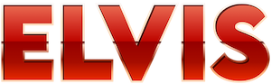 Elvis Exhibition Red and gold Elvis logo design