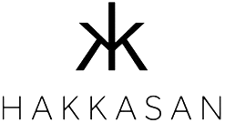 Hakkasan Night Club Hakkasan logo in silver on a black background