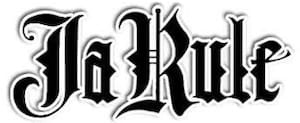 Ja Rule Ja Rule logo in stylish black script font