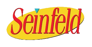 Jerry Seinfeld Seinfeld logo with red text on yellow oval