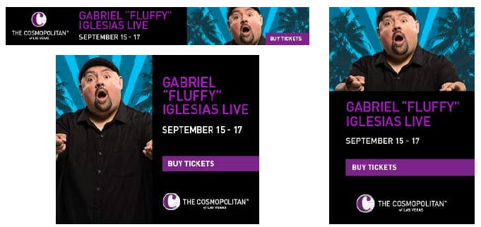 Advertisement for Gabriel Iglesias live show in Las Vegas