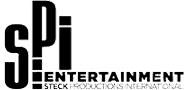 SPI  Entertainment ESP Entertainment company logo in black and white