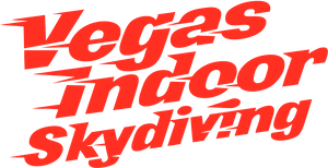 Vegas Indoor Skydiving Vegas Indoor Skydiving red stylized logo