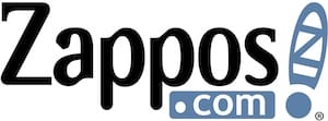 Zappos! Zappos.com logo with stylized shoe icon